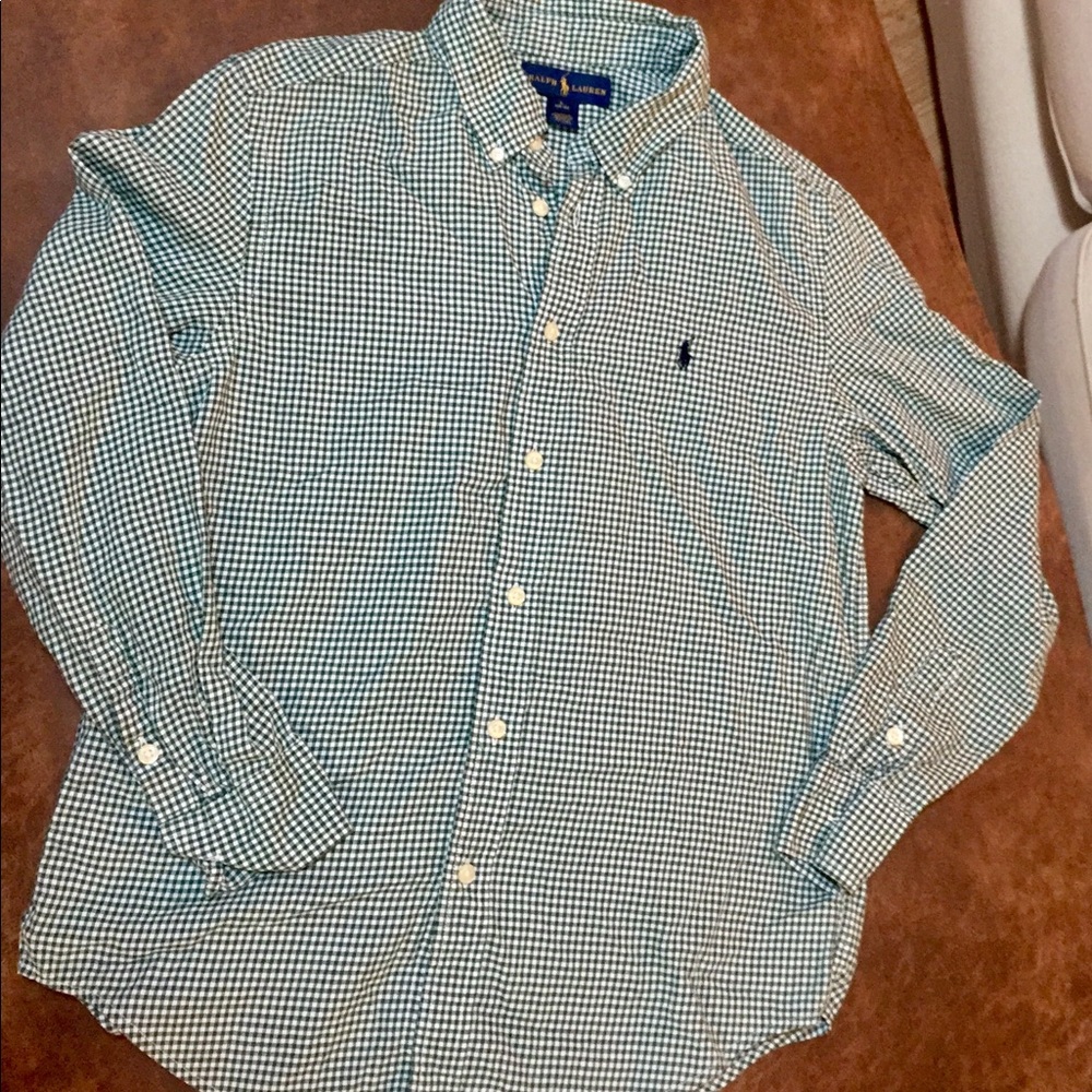 EUC!! Boys Ralph Lauren LS plaid button up.